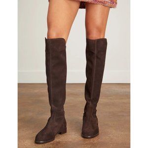 Ann Mashburn Chocolate Pull On Suede Tall Boots size 39